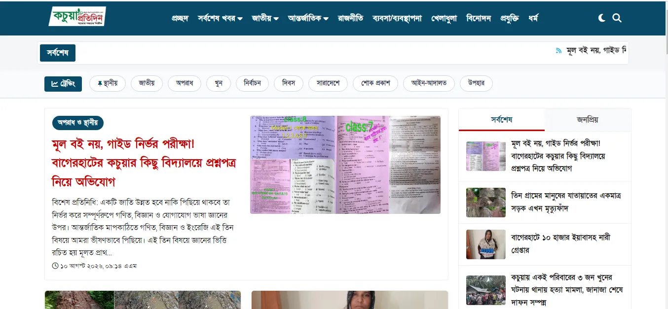 Kachuaprotin PHP Newspaper
